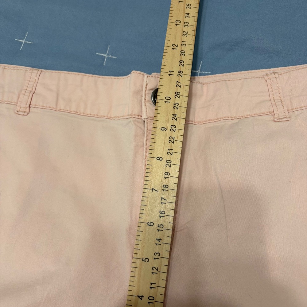 Style & Co Womens Peach Pink Snap Hem Capri Pants Size 16 Cropped Stretch Cotton - Picture 6 of 7